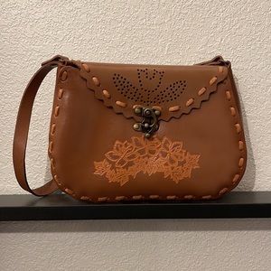Leather small handbag